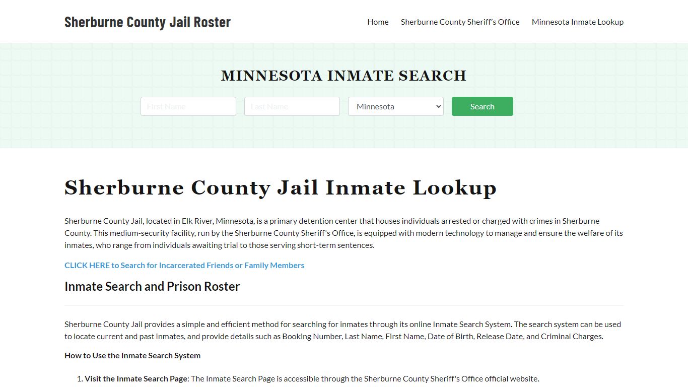Sherburne County Jail Roster Lookup, MN, Inmate Search